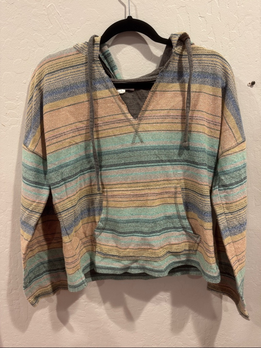 O'Neill Pastel Striped V-Neck Hooded Sweater